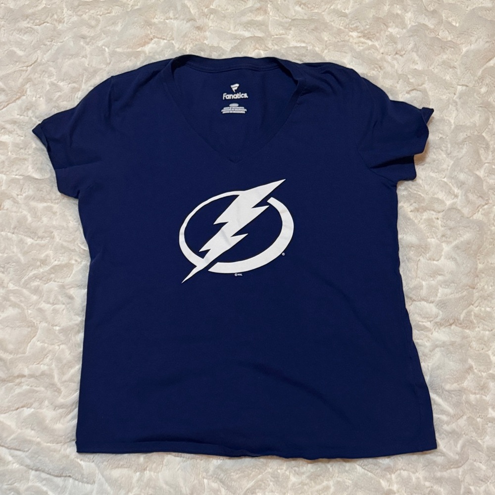 Fanatics Dark Blue Tee with White Lightning Logo
